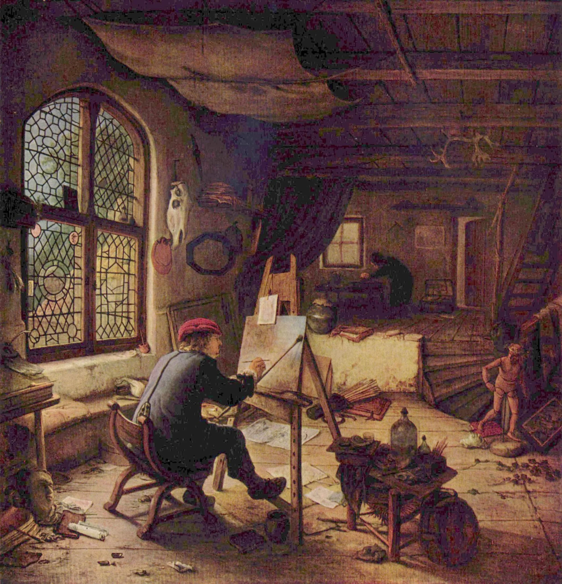 The painter in his studio, detail