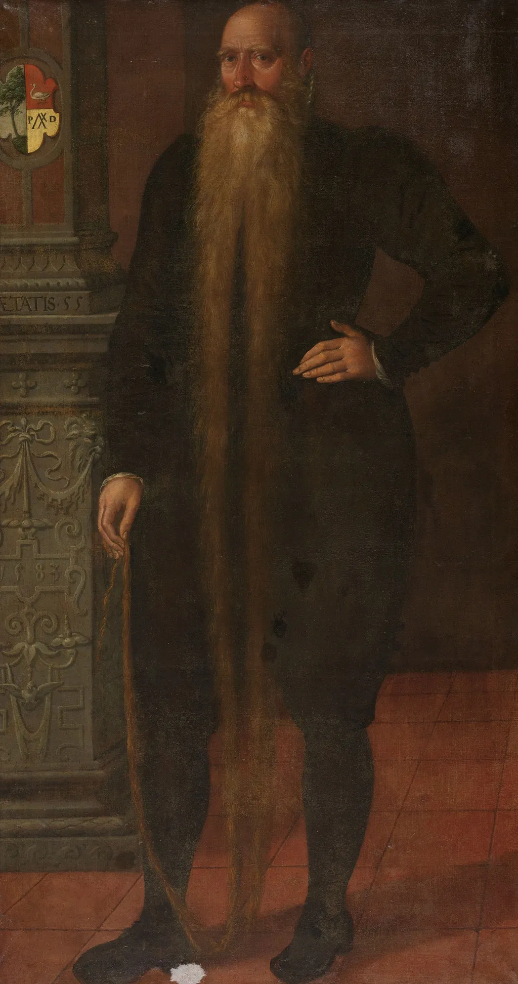 Portrait of Pieter Dircksz, called Long Beard, Council Member of the Orphan Chamber in Edam, by Aert Pietersz, oil, 1592