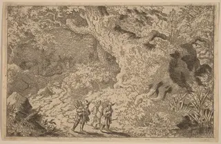 A Thick Forest, by Allart van Everdingen, ink, 1650