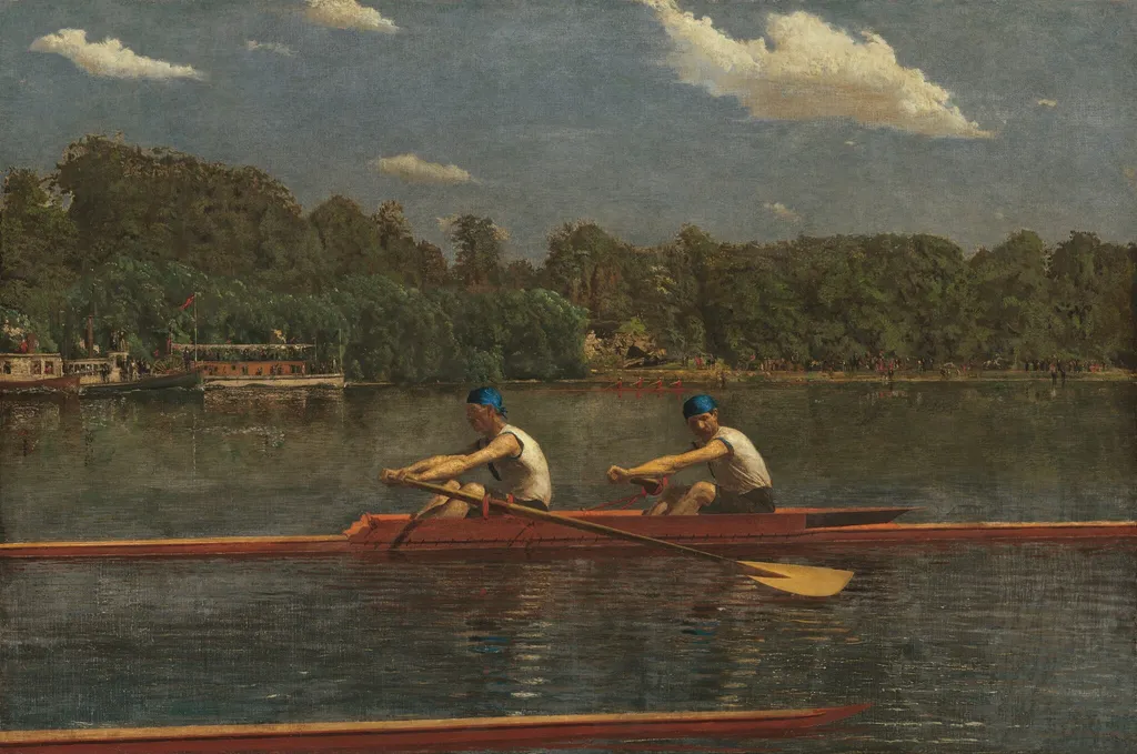 The Biglin Brothers Racing, by Thomas Eakins, oil, 1872