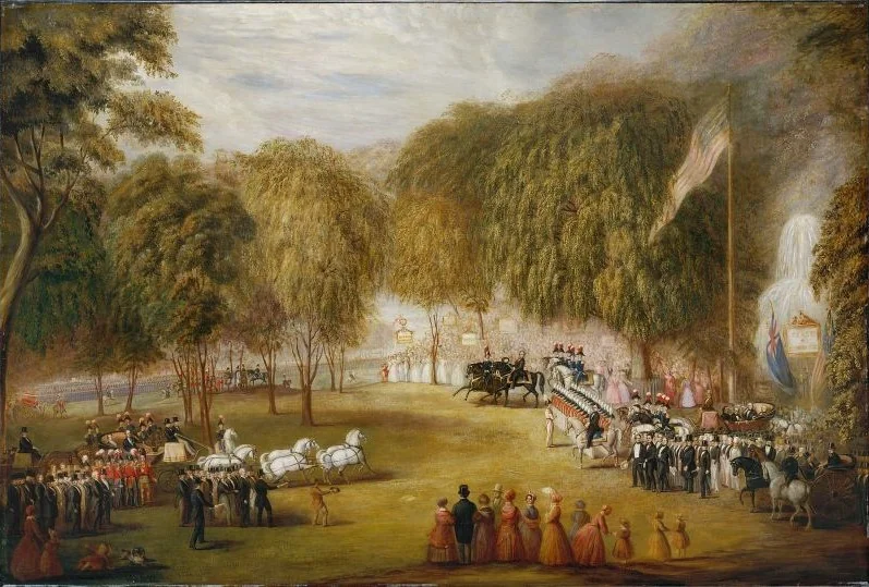 Railroad Jubilee on Boston Common, detail