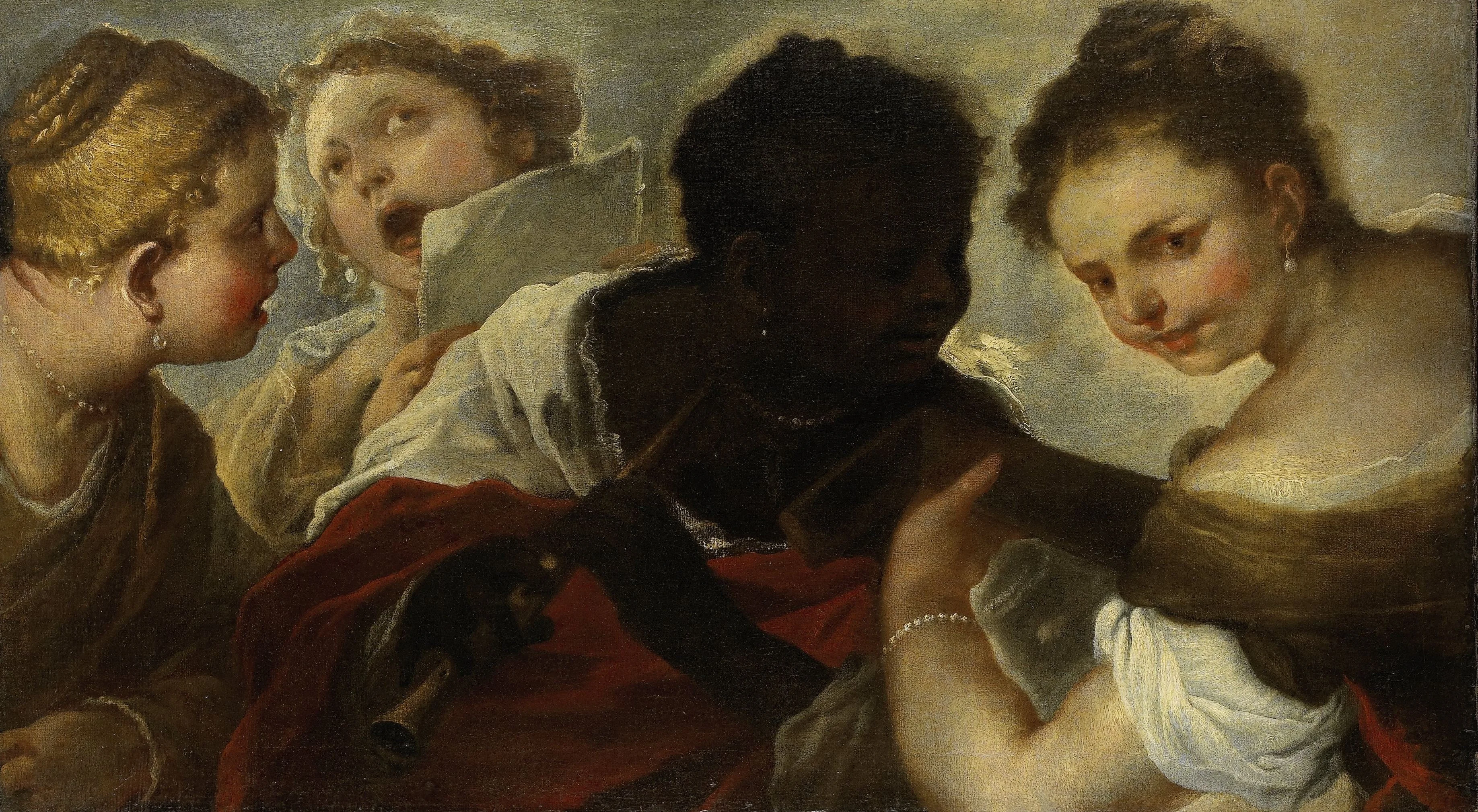 Four Female Musicians, detail