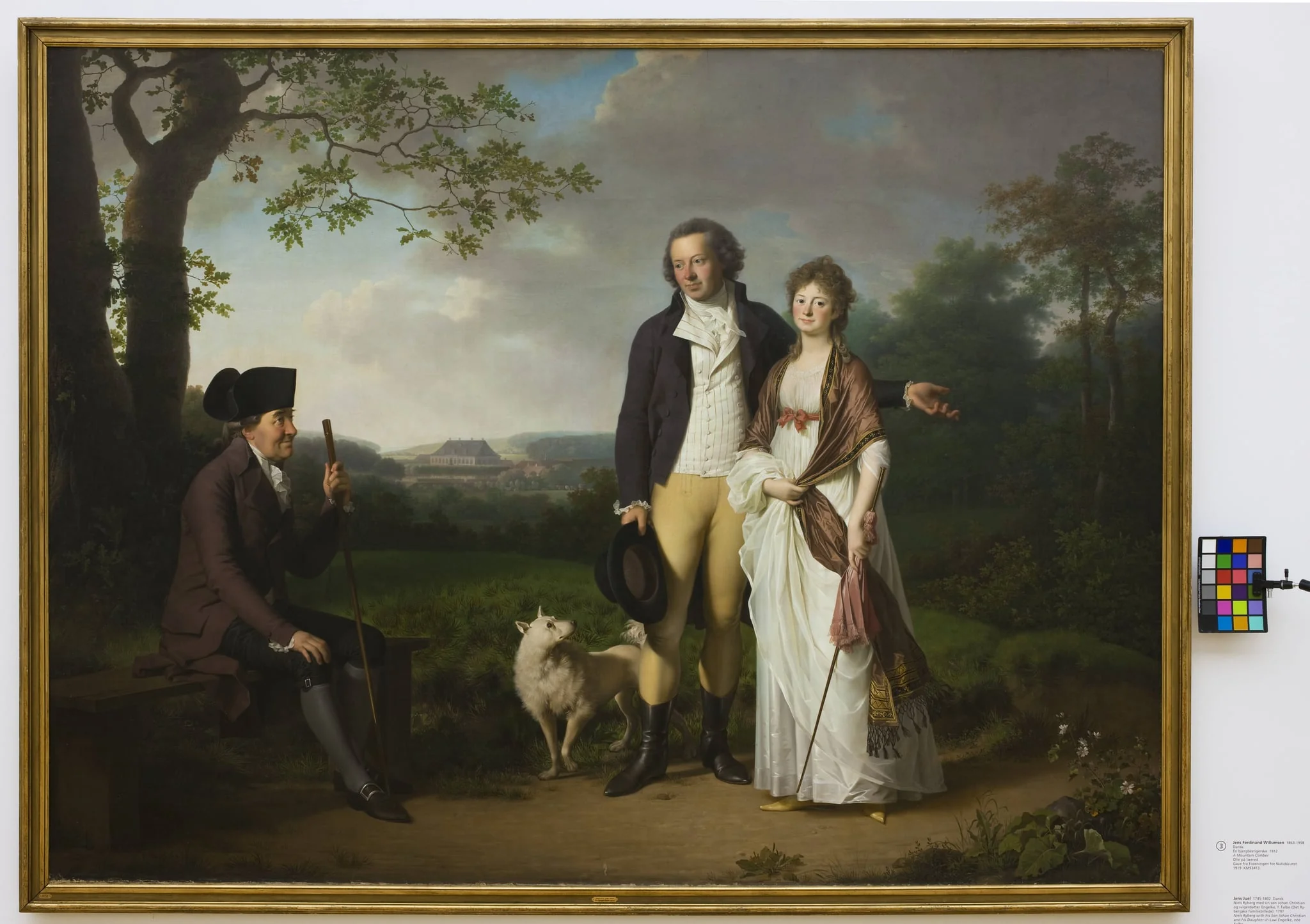Niels Ryberg with his Son Johan Christian and his Daughter-in-Law Engelke, née Falbe, detail