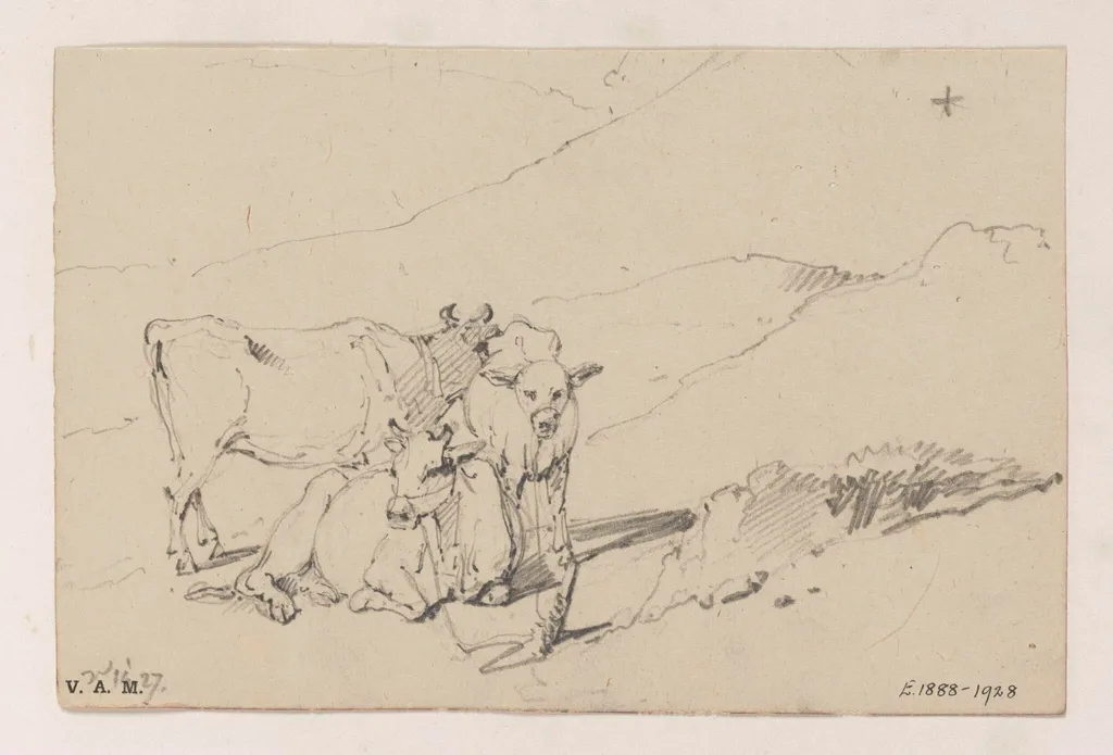 Three cows, by George Chinnery, 10