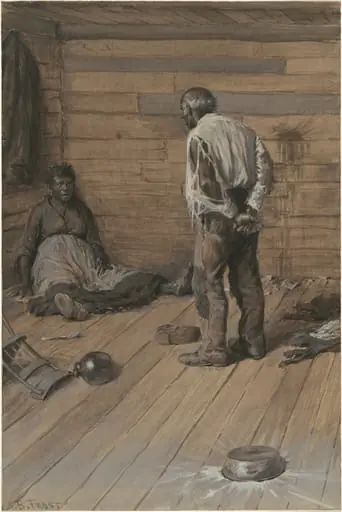 A Conjugal Difference, by Arthur B. Frost, gouache, 1884