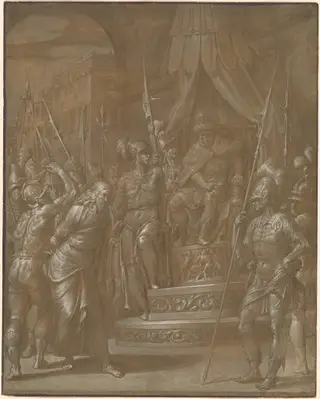 Christ before Herod, by Jacopo Ligozzi, ink, 1591