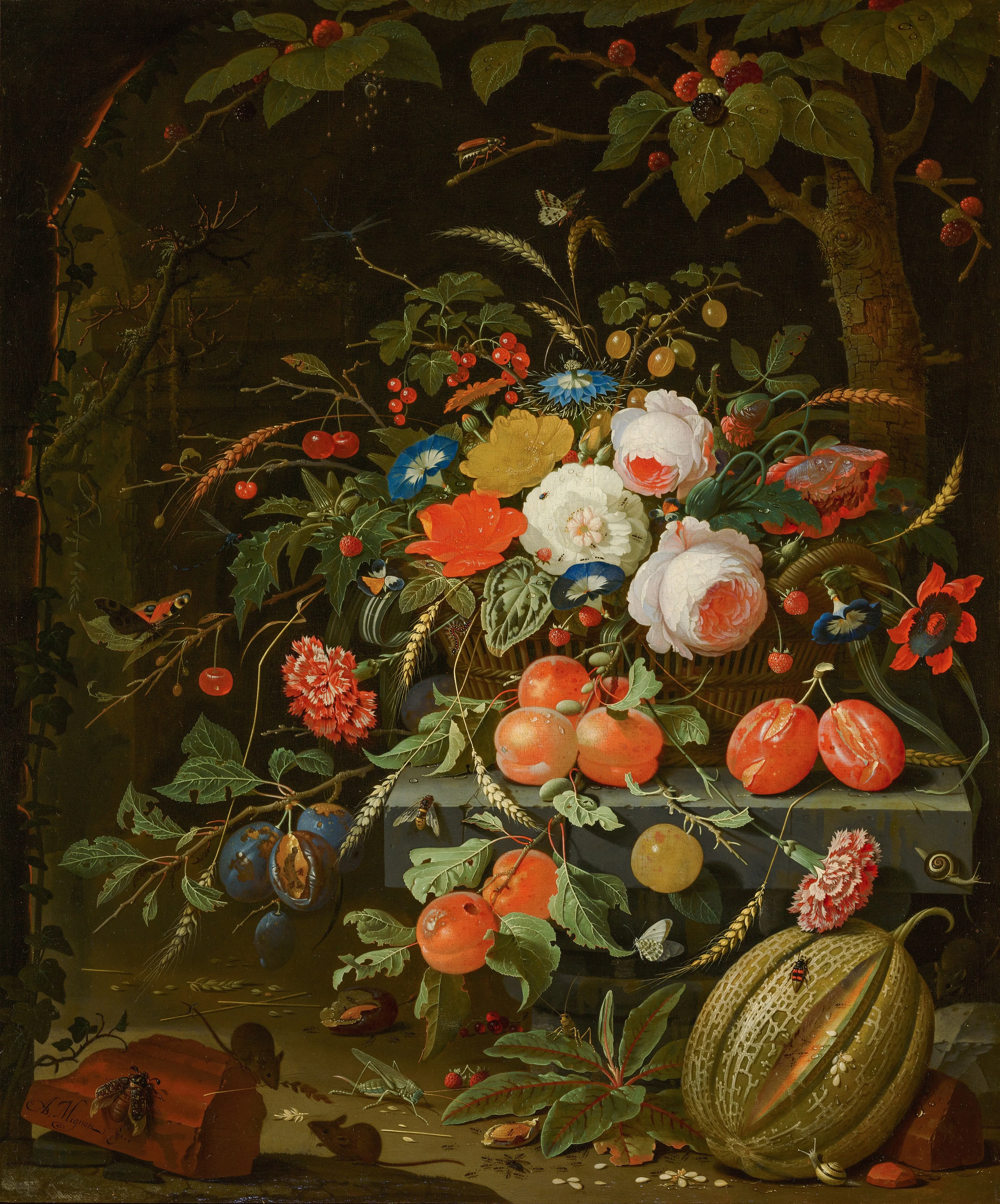 Flowers and Fruit, detail