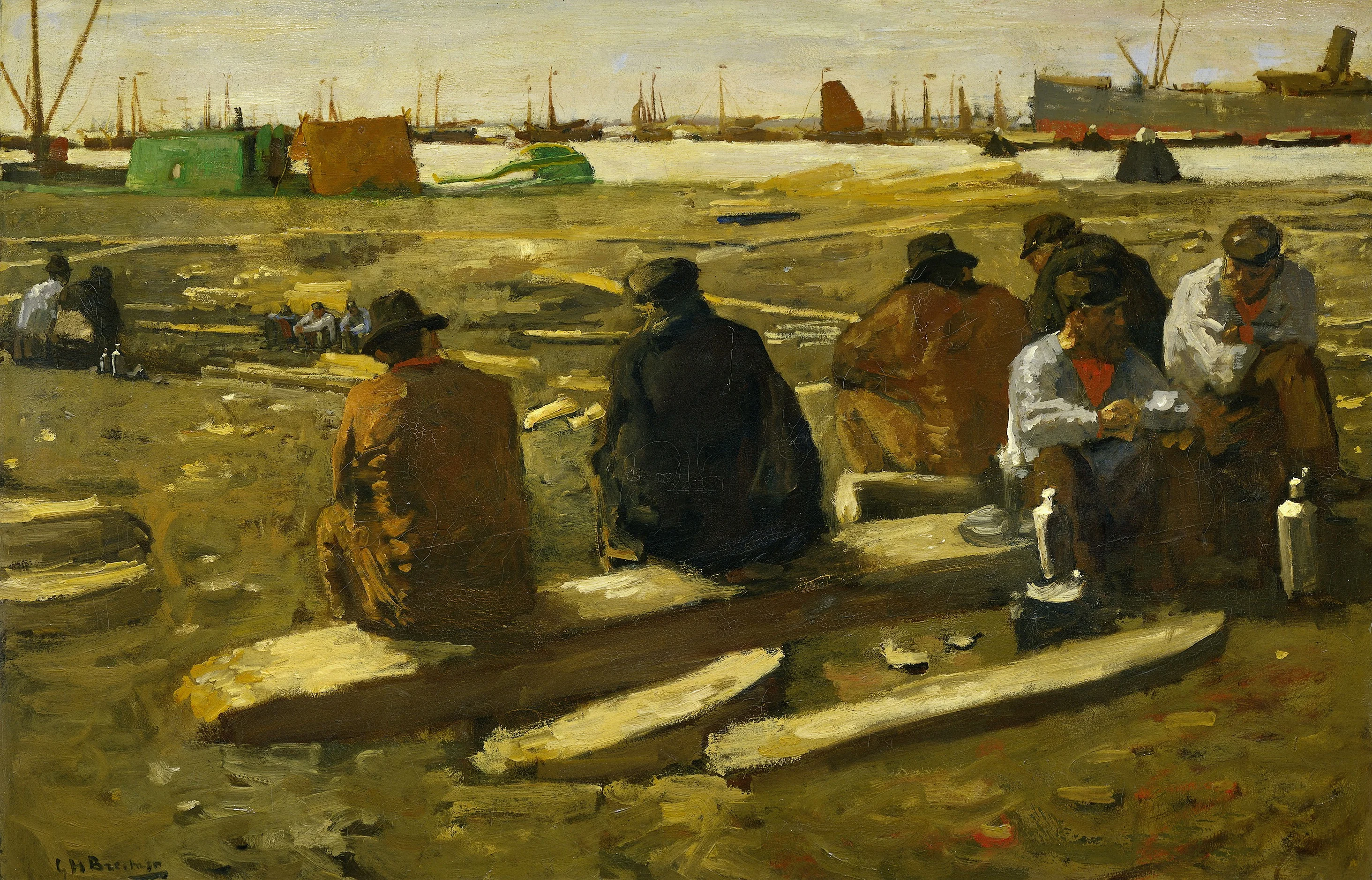 Lunchtime at the Building Site on the Van Diemenstraat in Amsterdam, detail