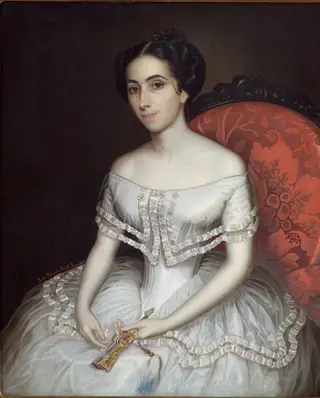 Carolina Gutiérrez de la Fuente, by Pablo Petrovits Temesvar, oil, 1854