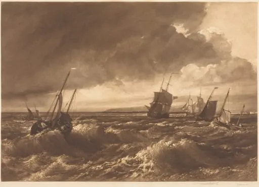 The Mouth of the Thames—Isle of Sheppey in Distance, by Frank Short, ink, 1891