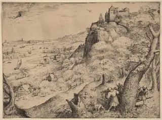 The Rabbit Hunters, by Pieter Bruegel the Elder, ink, 1560