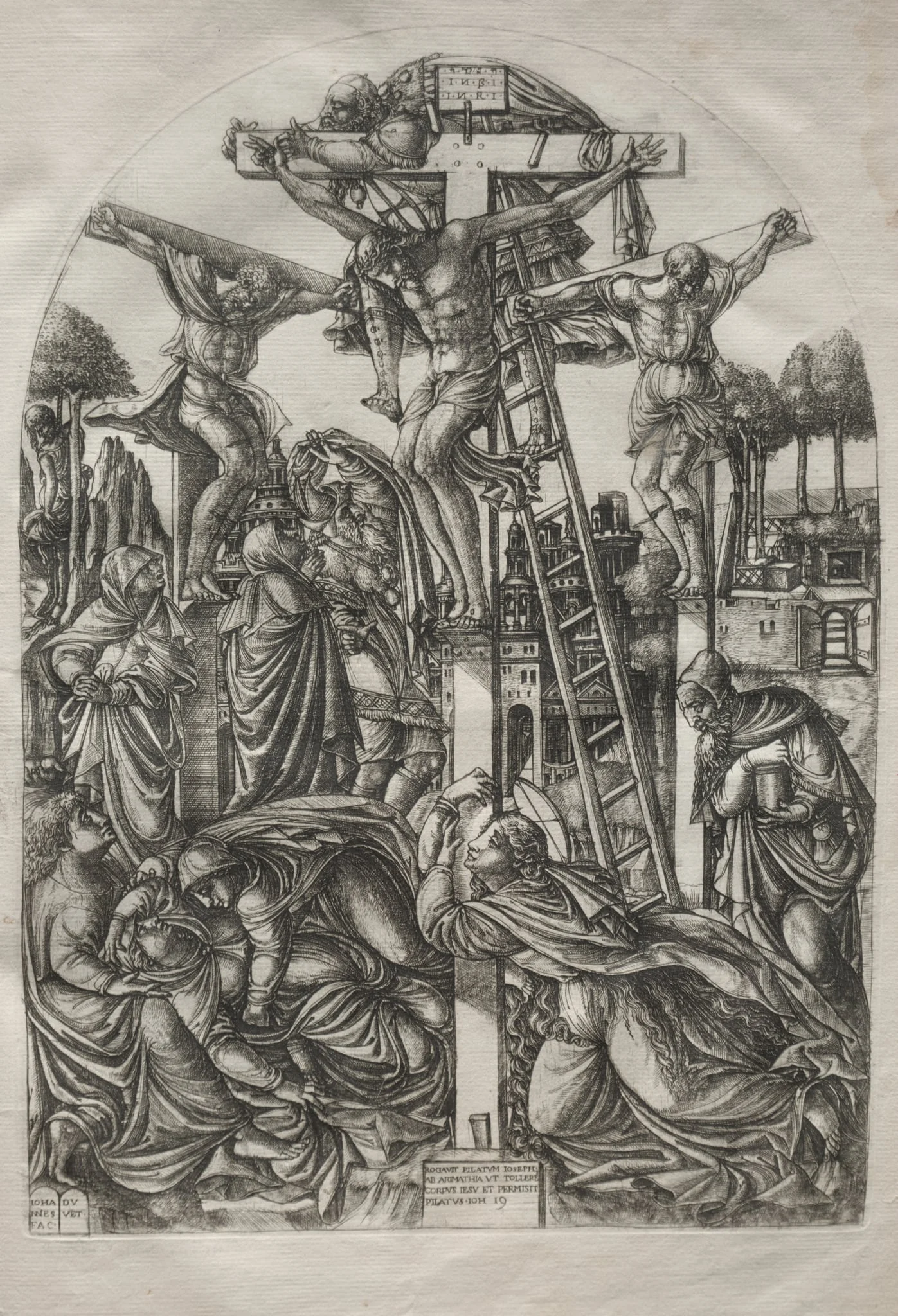 Christ on the Cross between the Two Thieves, detail