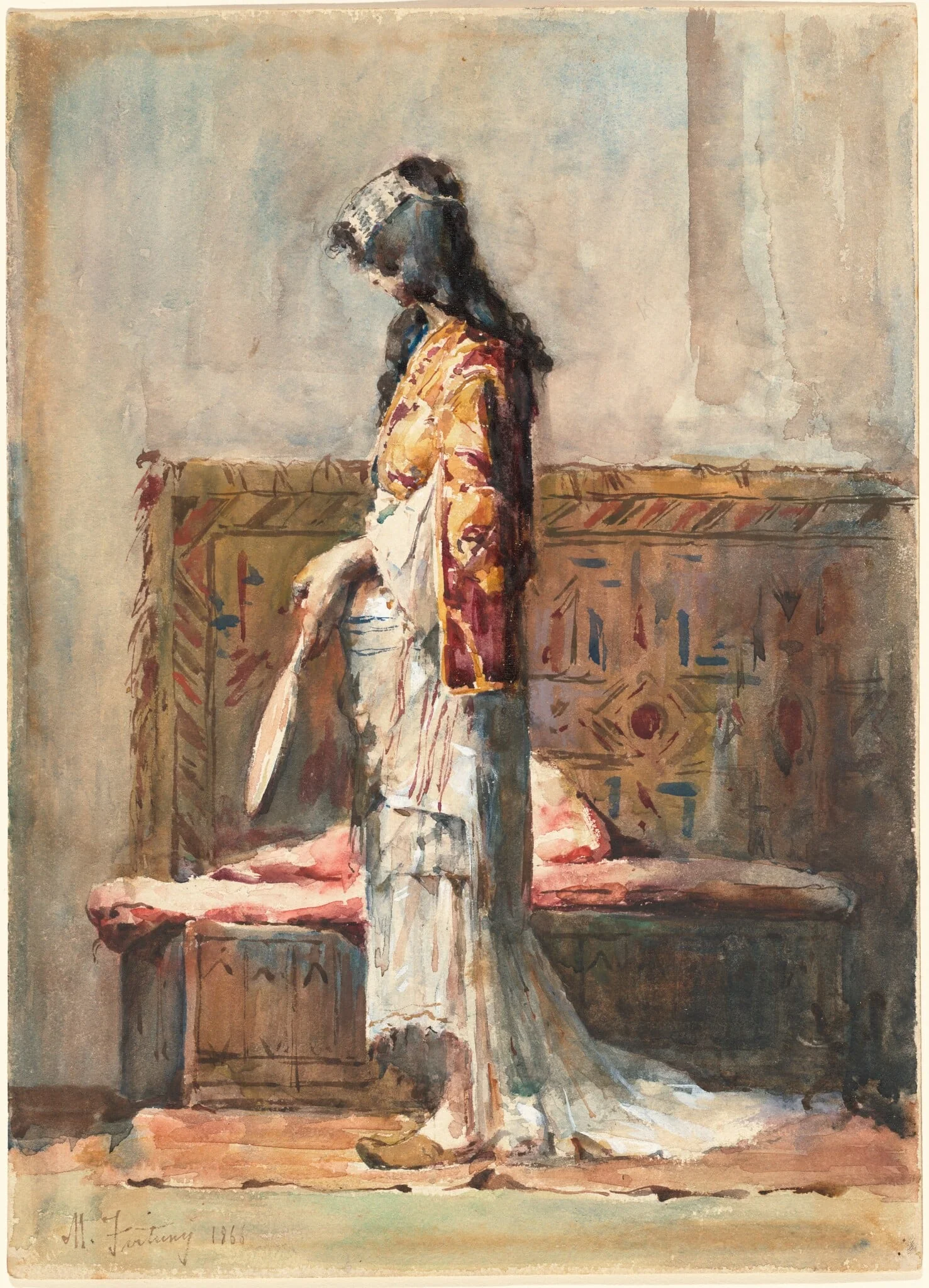 A Moroccan Woman in Traditional Dress, detail