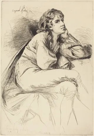 Thomas Haden of Derby, by Francis Seymour Haden, ink, 1864