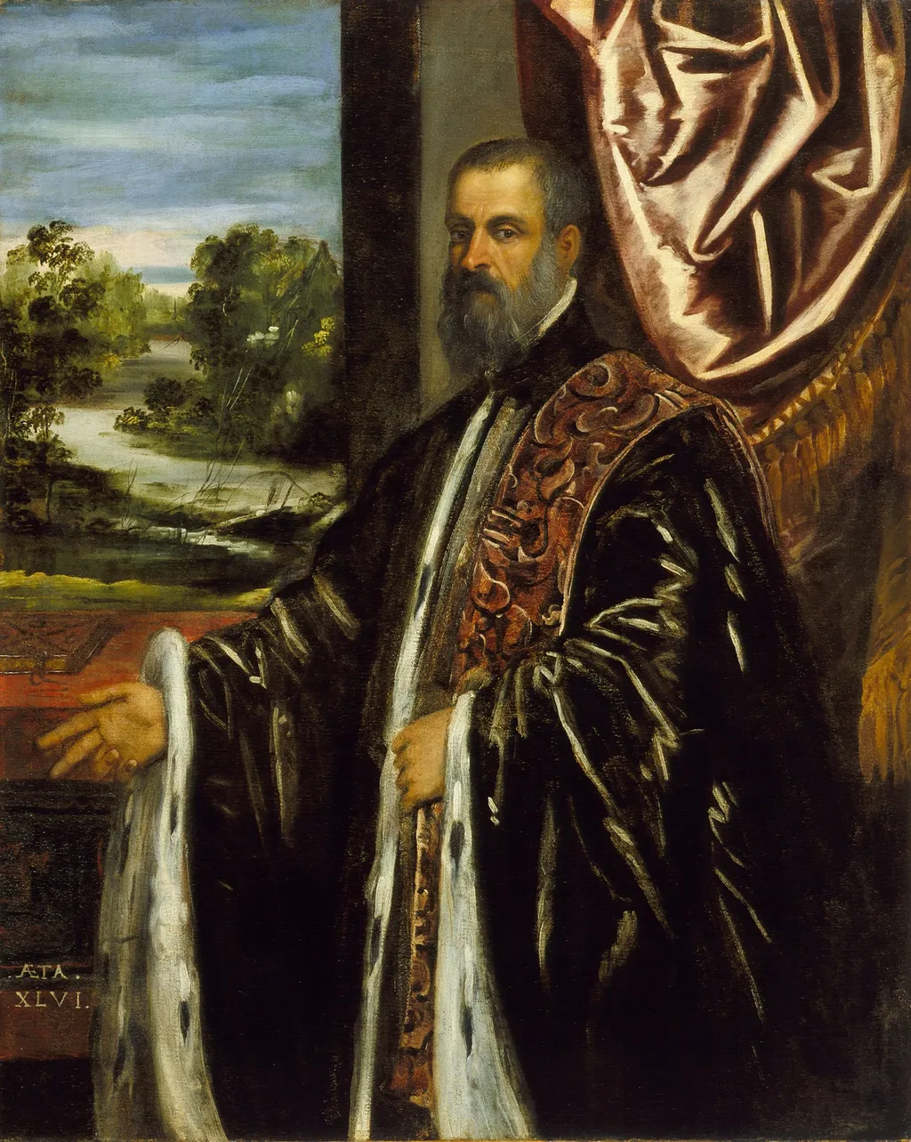 Portrait of Marino Grimani, by Jacopo Tintoretto, oil, 1590