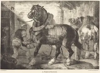A French Farrier, by Théodore Géricault, ink, 1821
