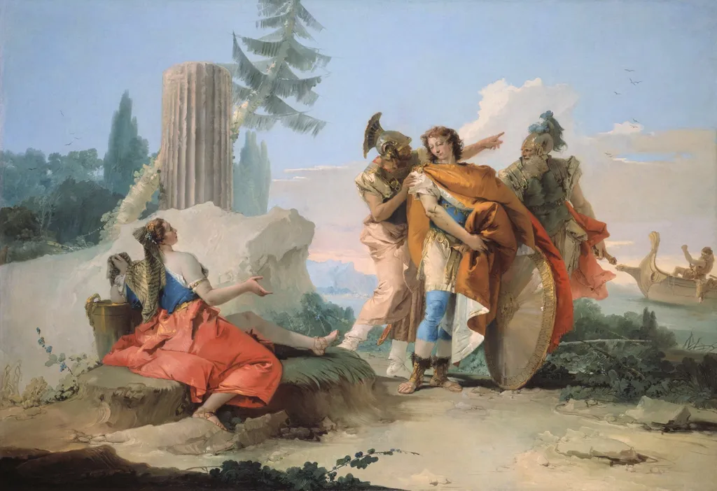 Armida Abandoned by Rinaldo, by Giovanni Battista Tiepolo, oil, 1744