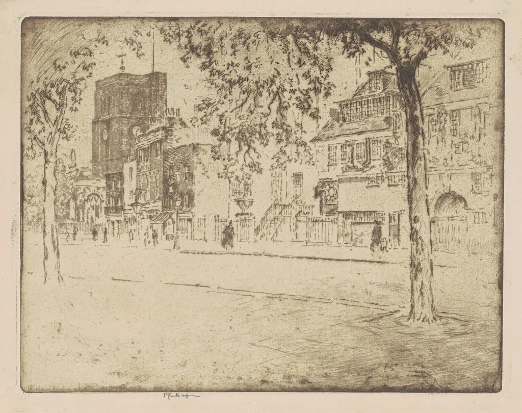 House Where Whistler Died, by Joseph Pennell, ink, 1904