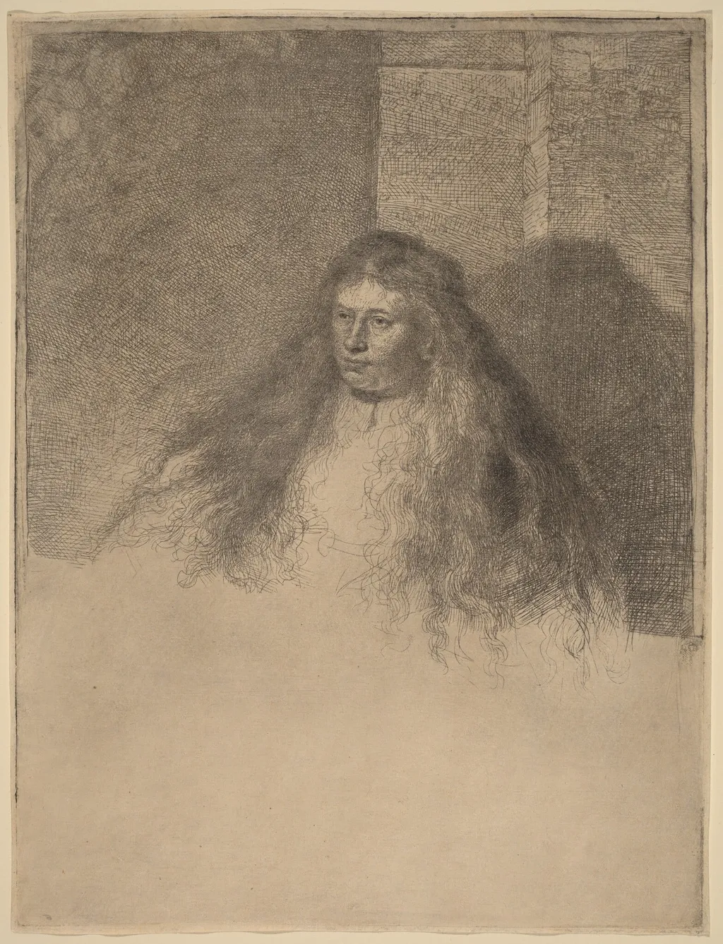 The Great Jewish Bride, by Rembrandt van Rijn, ink, 1635