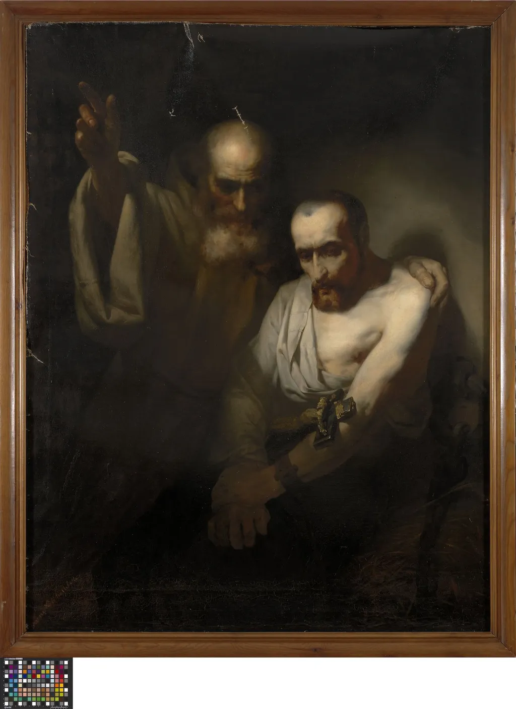 Laatste ogenblikken van de ter dood veroordeelde, by Bruno Van Hollebeke, oil, 1817