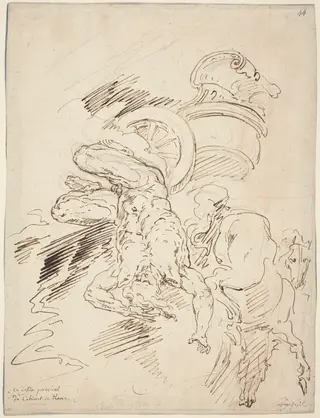 The Fall of Phaeton, by Raymond Lafage, ink, 1680