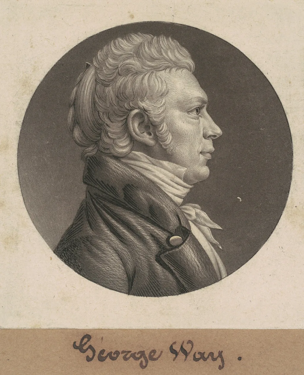 George Way, by Charles B. J. Févret de Saint-Mémin, ink, 1807