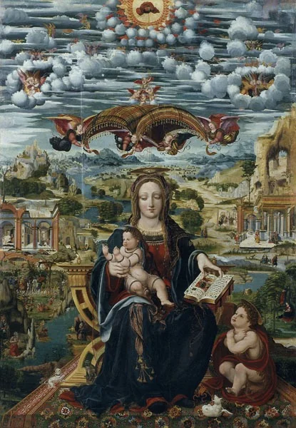 Virgin and Child with the Infant Saint John, detail