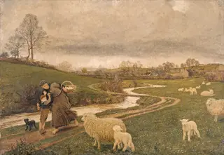 The right of way, by Frederick Walker, oil, 1875