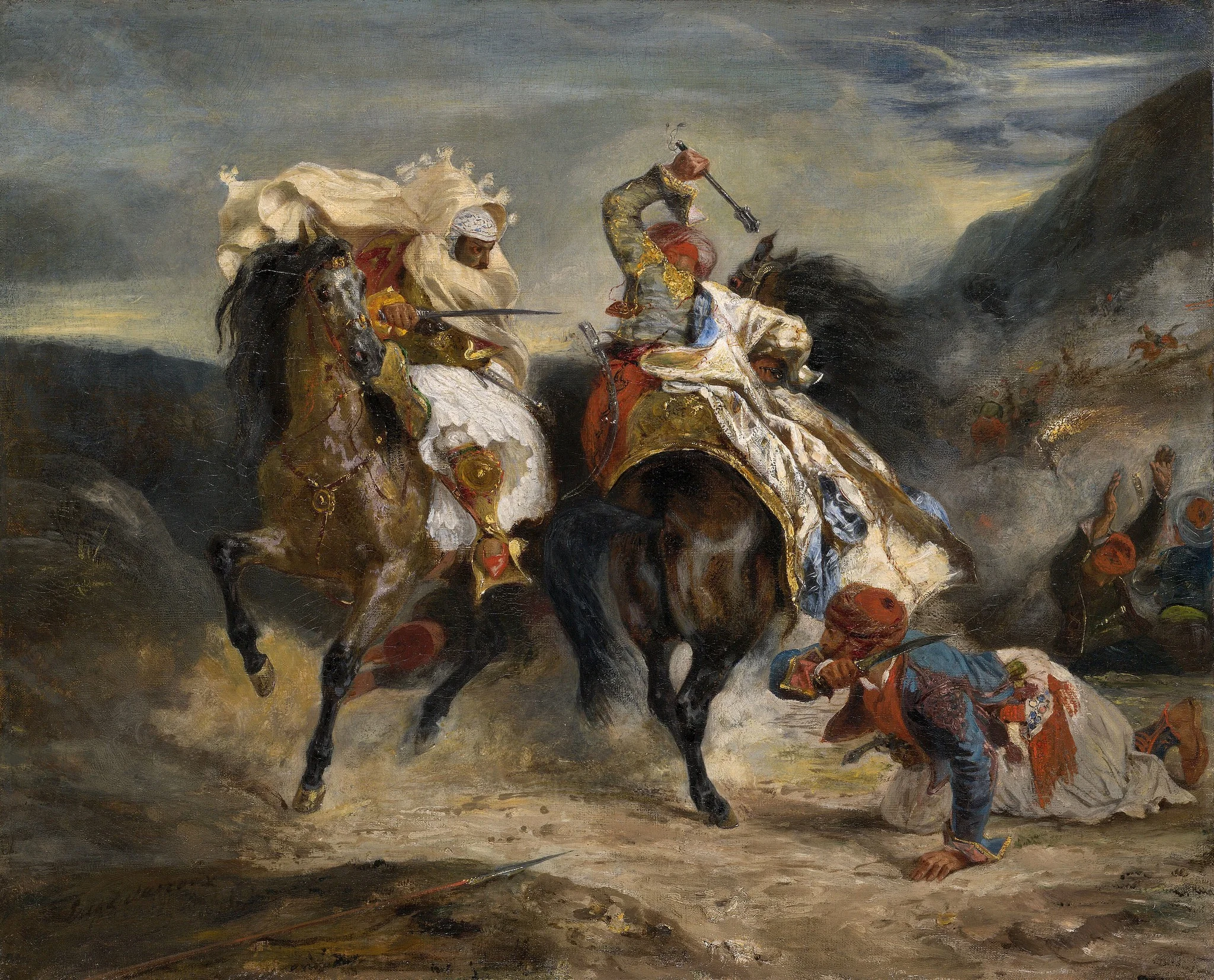 The Combat of the Giaour and Hassan, detail