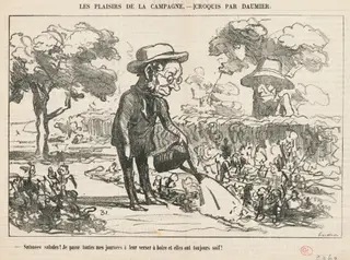 Satanées salades ..., by Honoré Daumier, ink, 1865