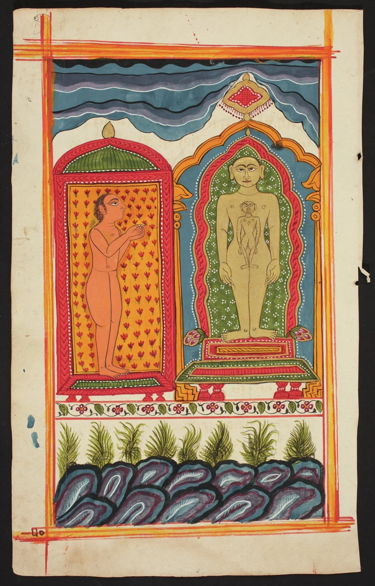 Folio from the Bhaktamara Stotra (“Hymn of the Immortal Devotee”), detail