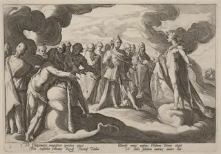 Jupiter and the Gods Asking Helios to Resume Control of the Chariot, by Hendrick Goltzius, ink, 1589