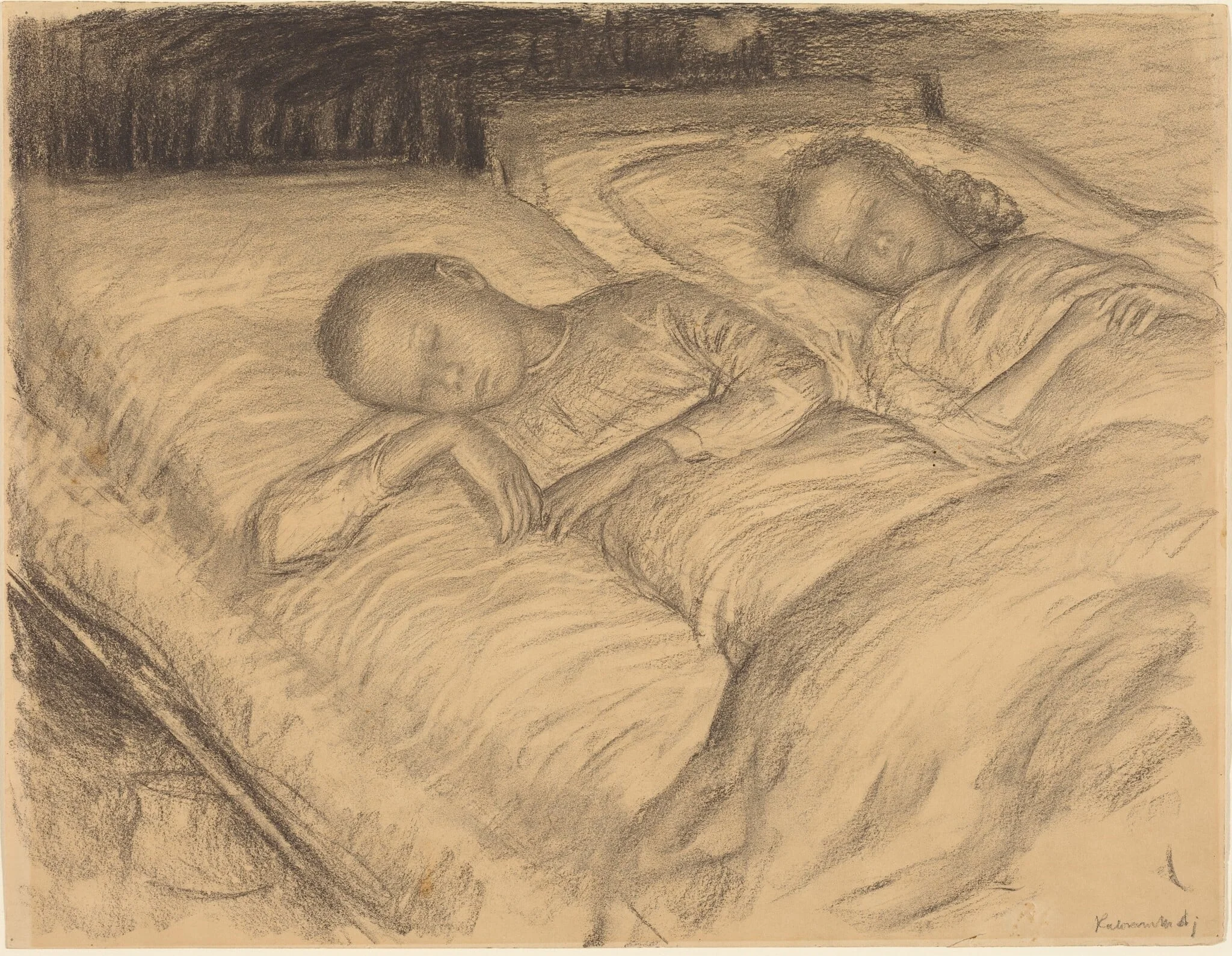 The Artist's Children Wolf and Anna Asleep, detail