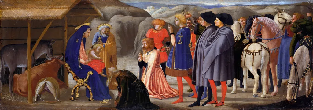 The Adoration of the Magi, by Masaccio, paint, 1426