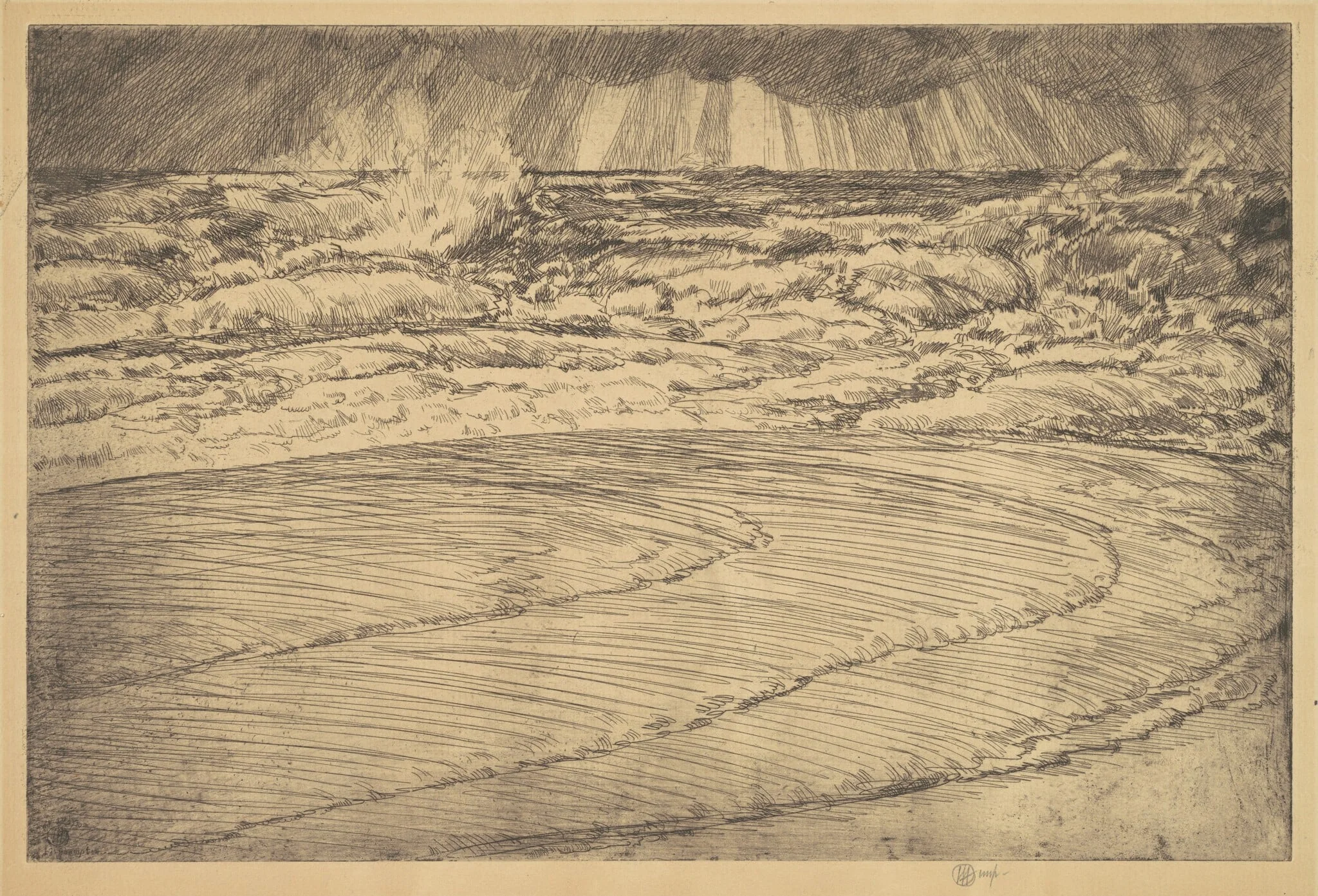 Heavy Surf, High Tide, Easthampton, detail