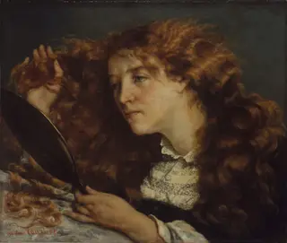 Jo, the beautiful Irish Girl, by Gustave Courbet, oil, 1865
