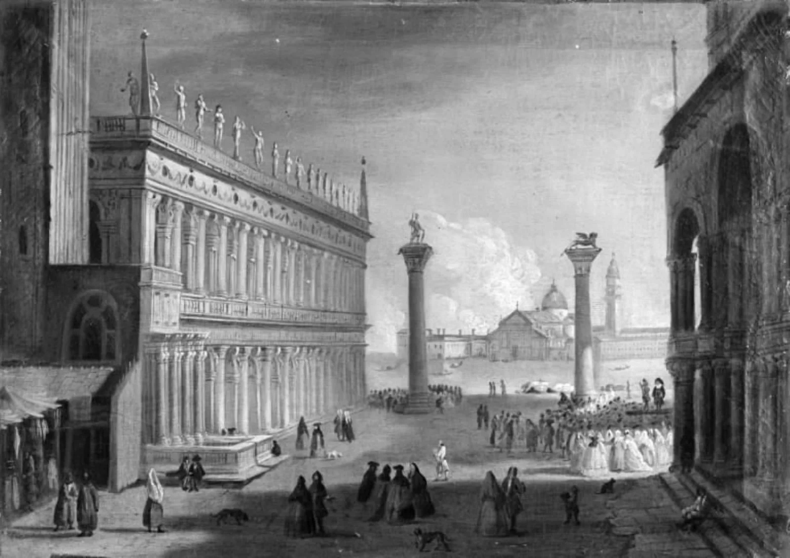 Piazettaen i Venezia, detail