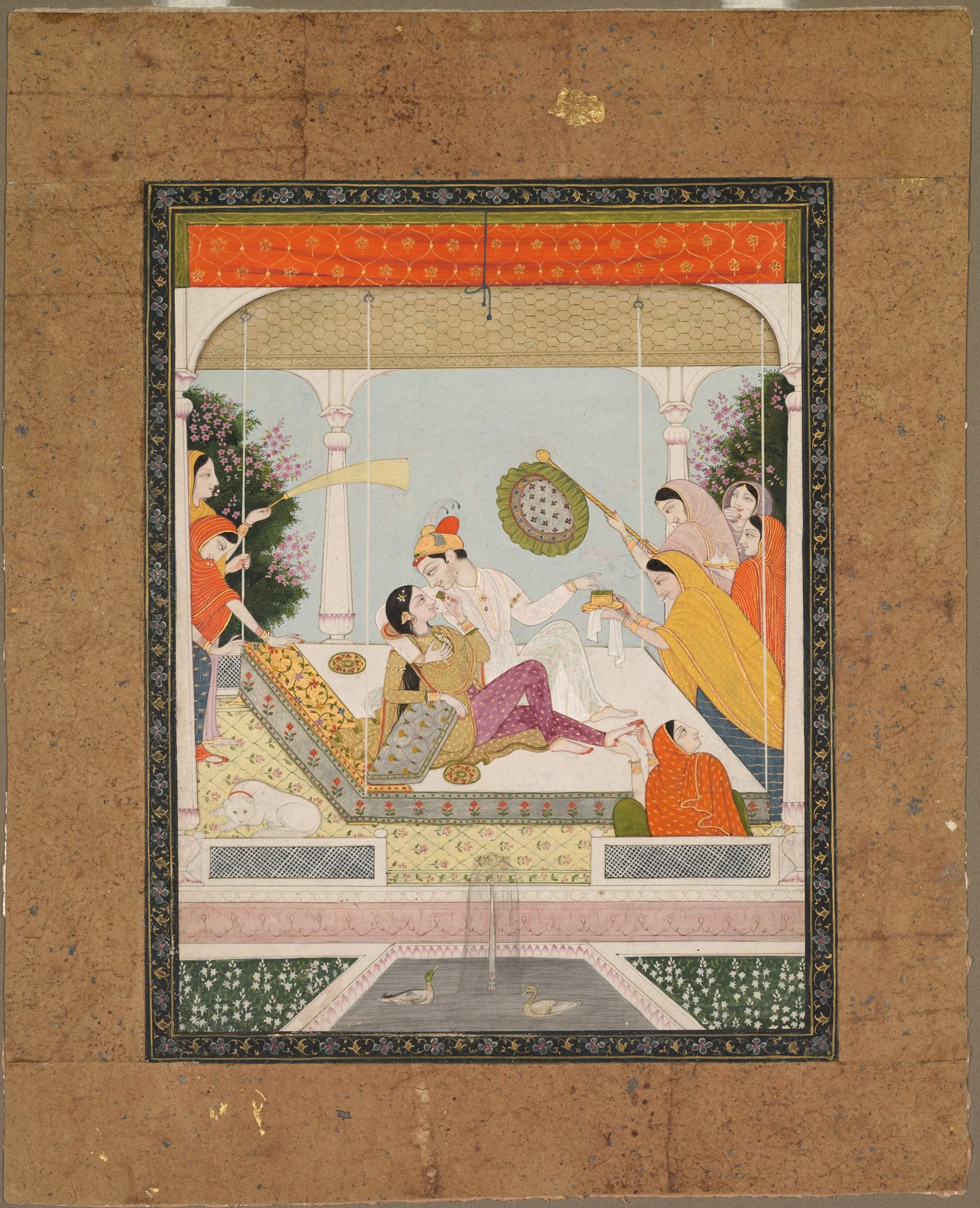 Raja with his Beloved, detail