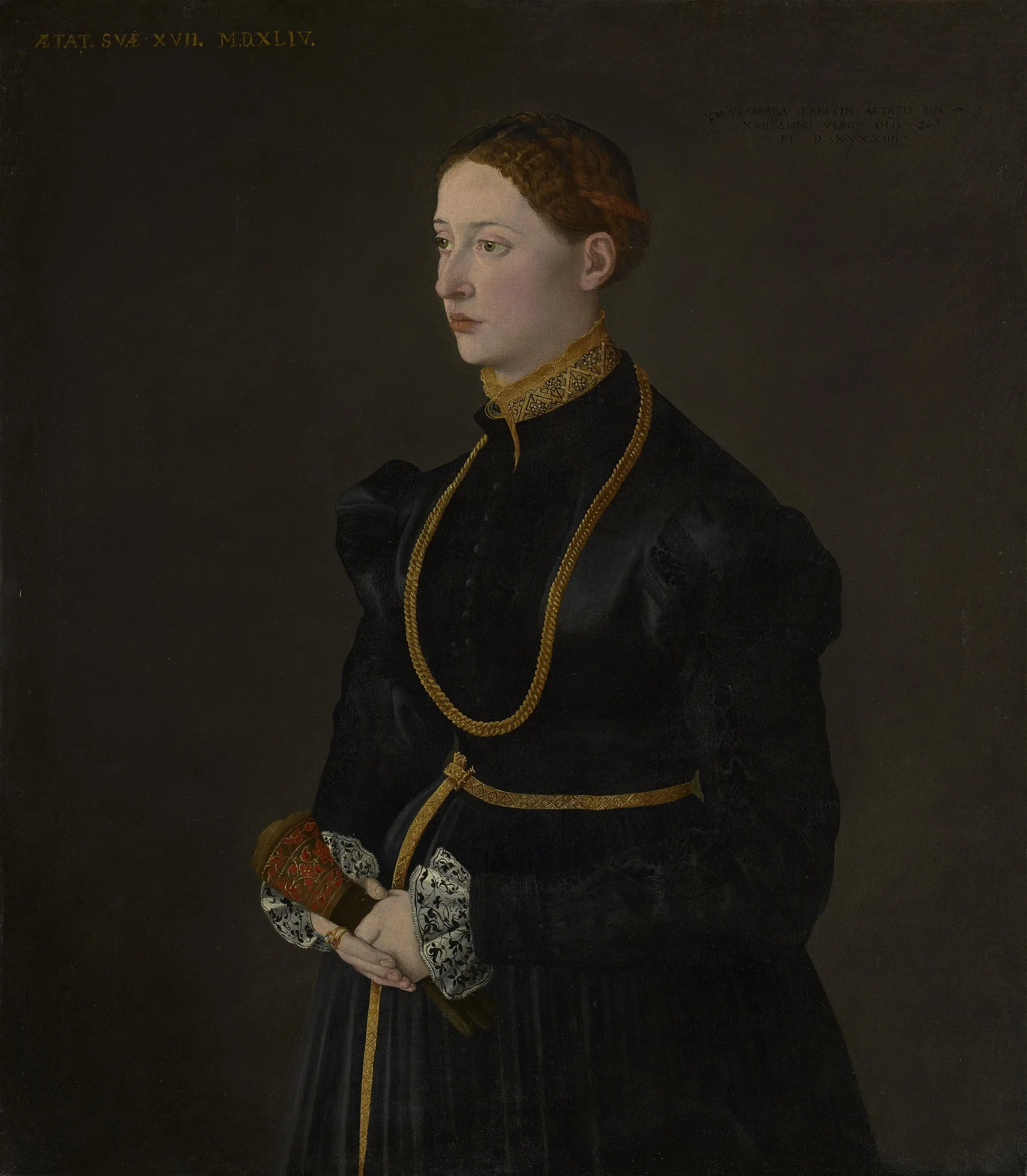 Portrait of Barbara Kressin, detail