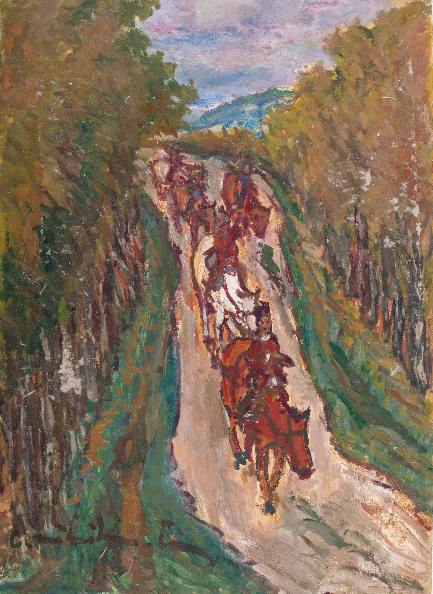 Călăreți, detail