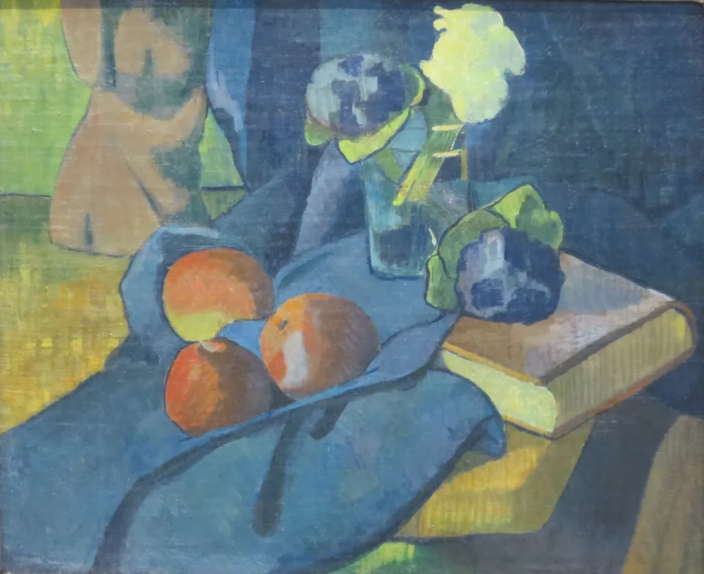 Still Life with Apples and Violets, by Paul Sérusier, oil, 1896