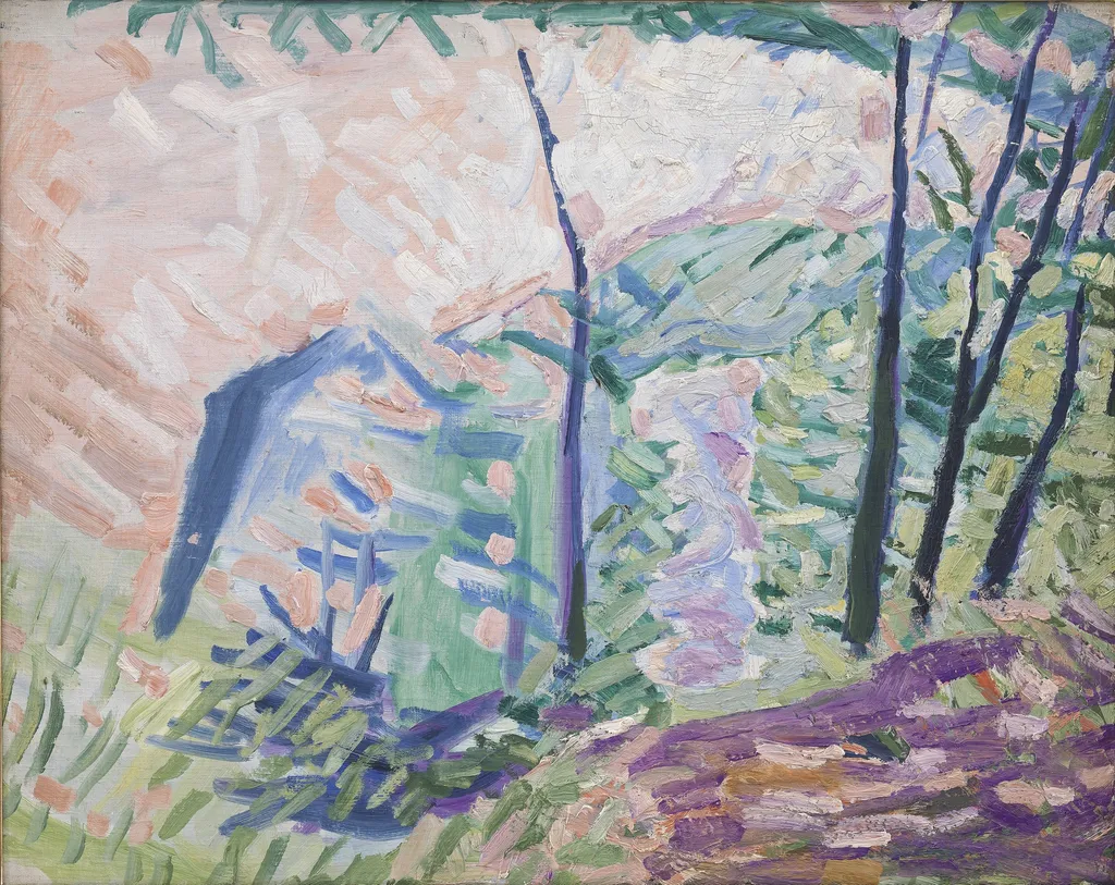 Forest near Bagsværd Lake, by Niels Larsen Stevns, oil, 1941