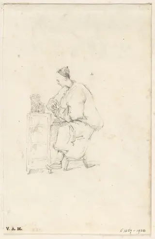 A Chinese money changer, by George Chinnery, 19