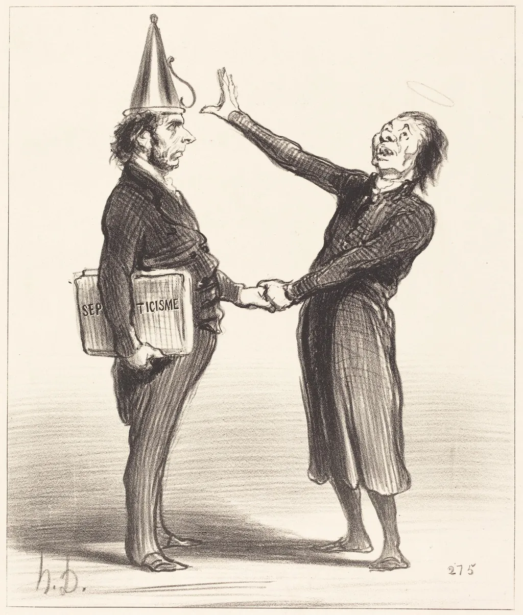 Une Alliance, by Honoré Daumier, ink, 1844