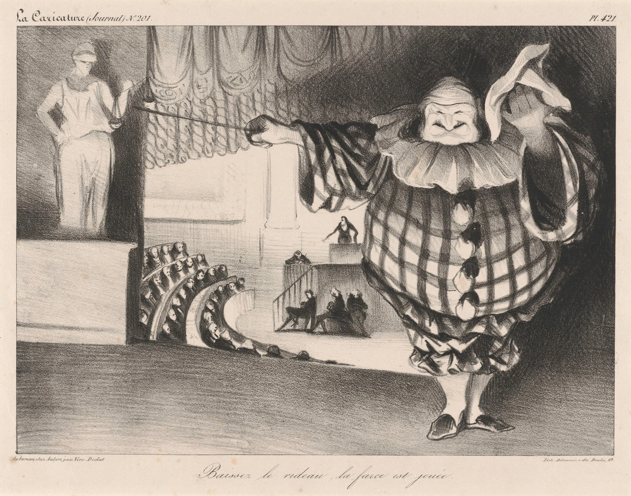 Baissez le rideau, la farce est jouée (Lower the Curtain, the Farce is Over), detail