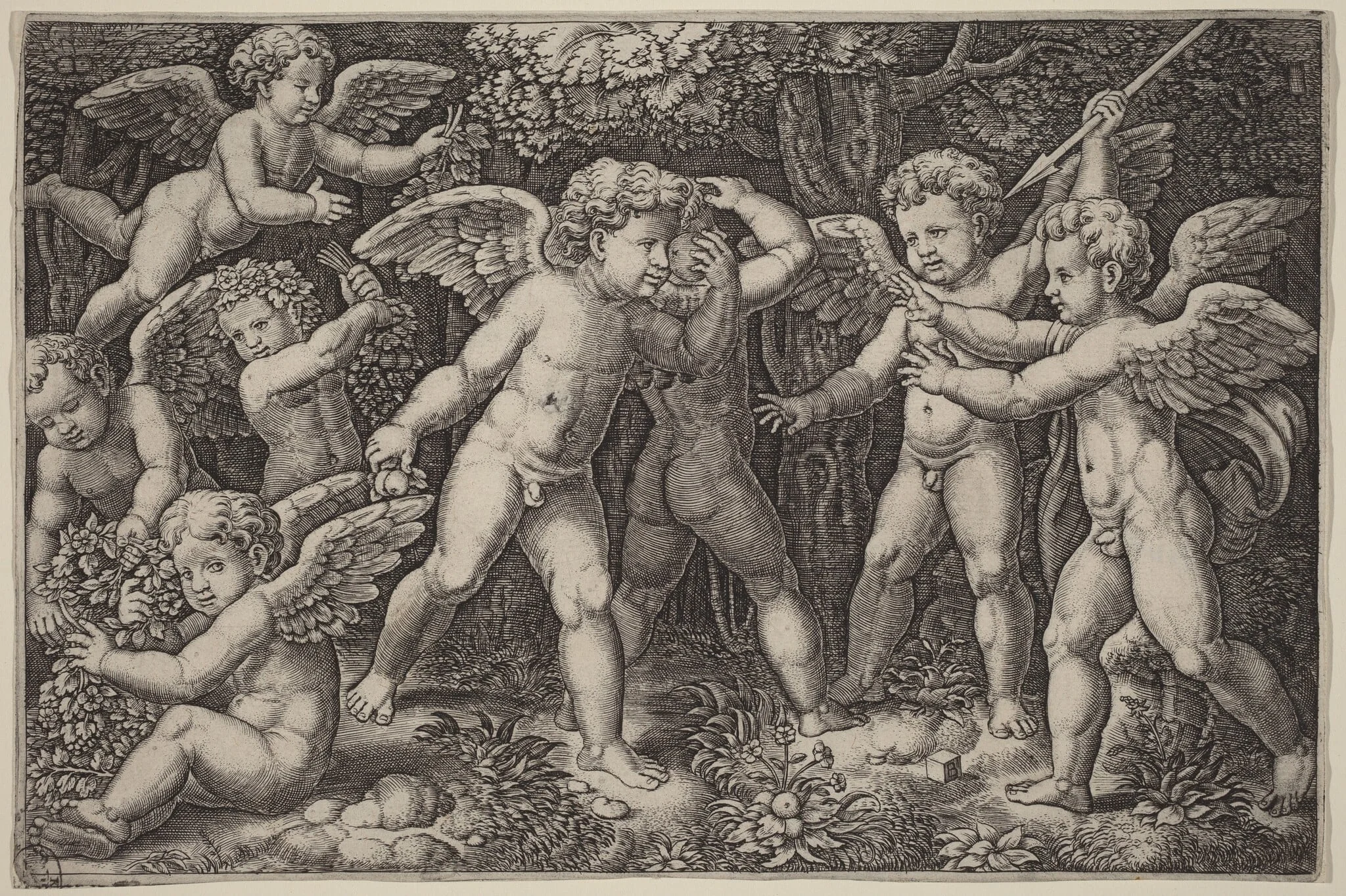 Putti Playing, detail