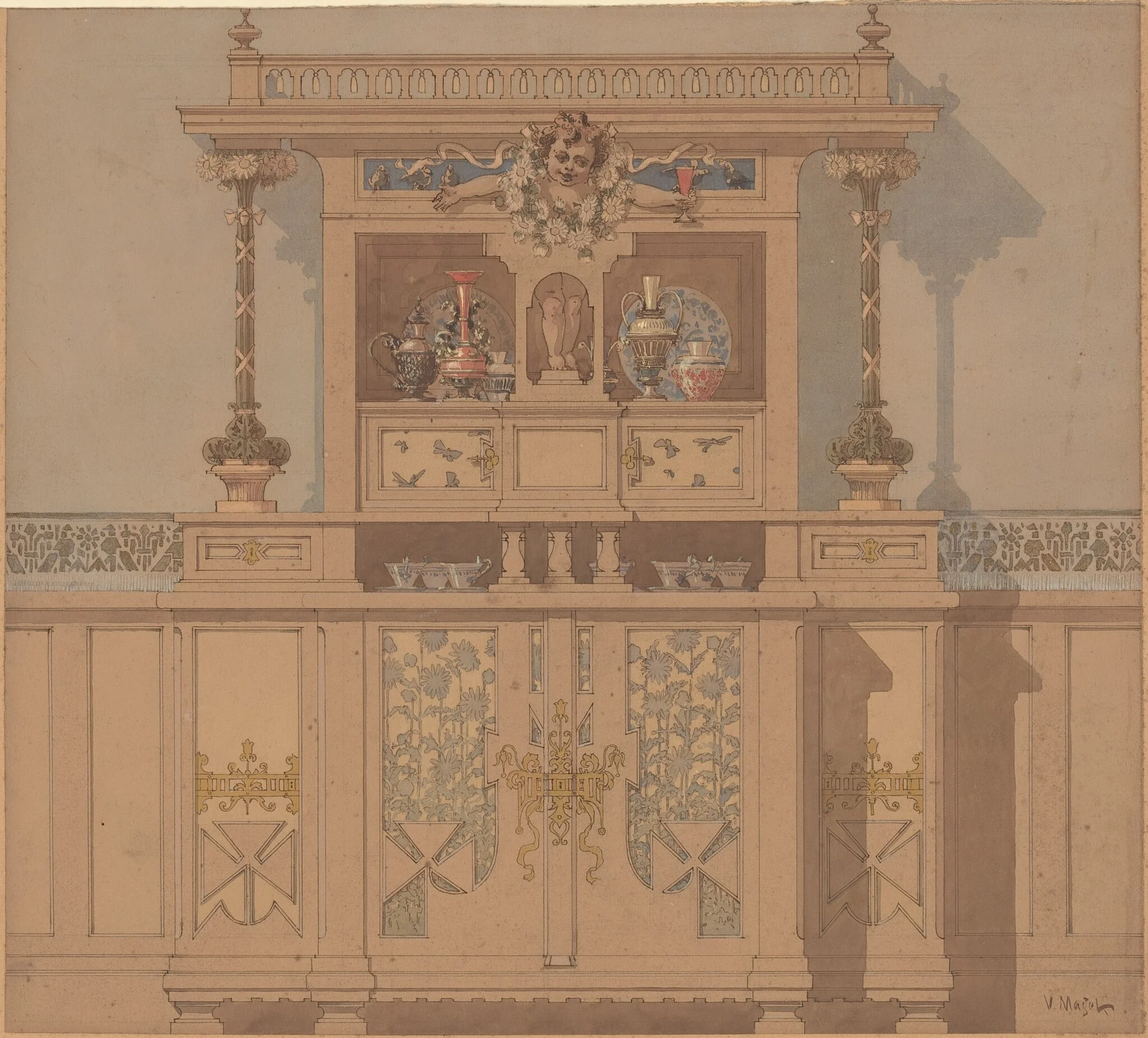Design for Breakfront, detail