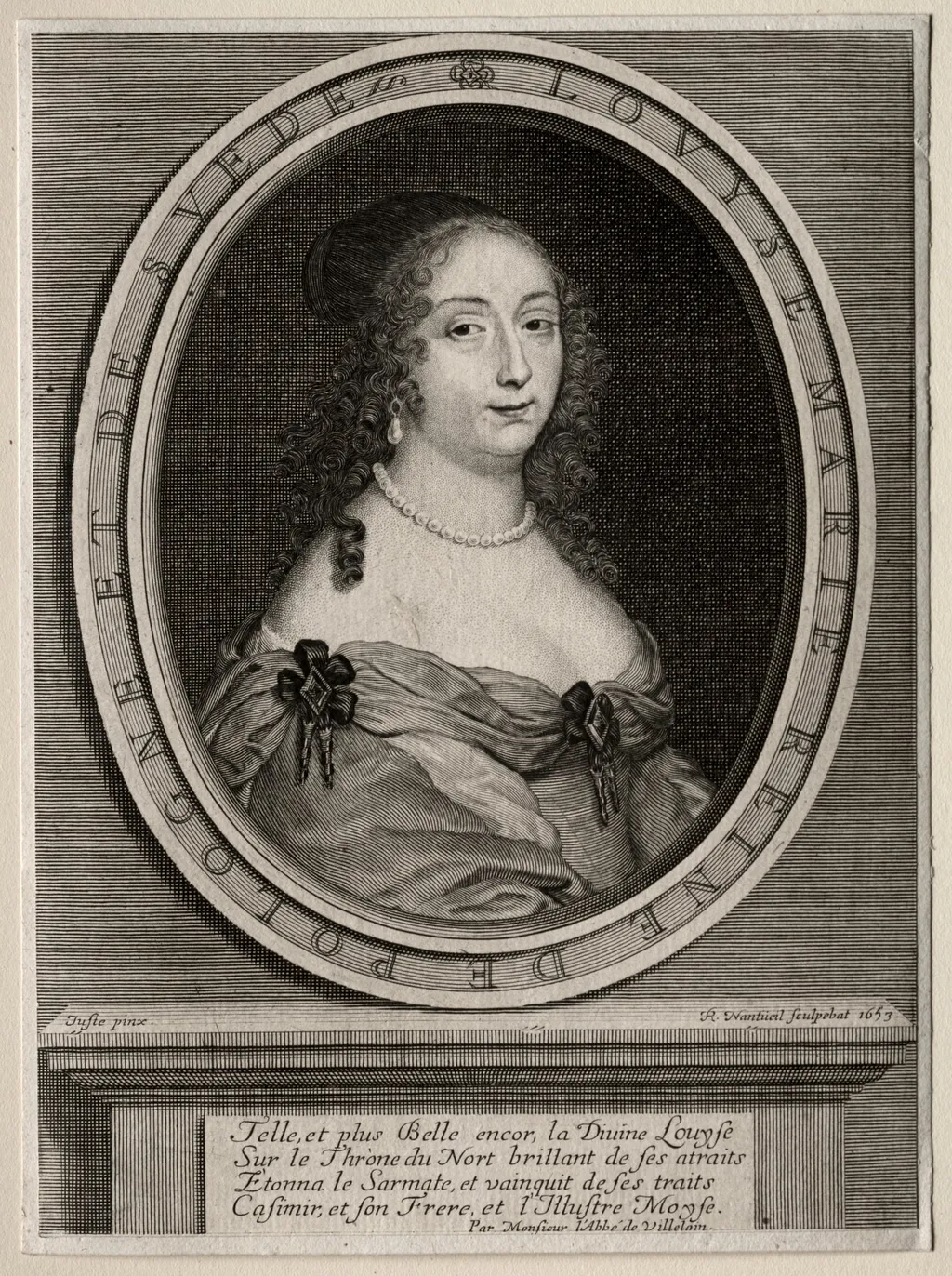 Marie Louise de Gonzague, Reine de Pologne, by Robert Nanteuil, 1653
