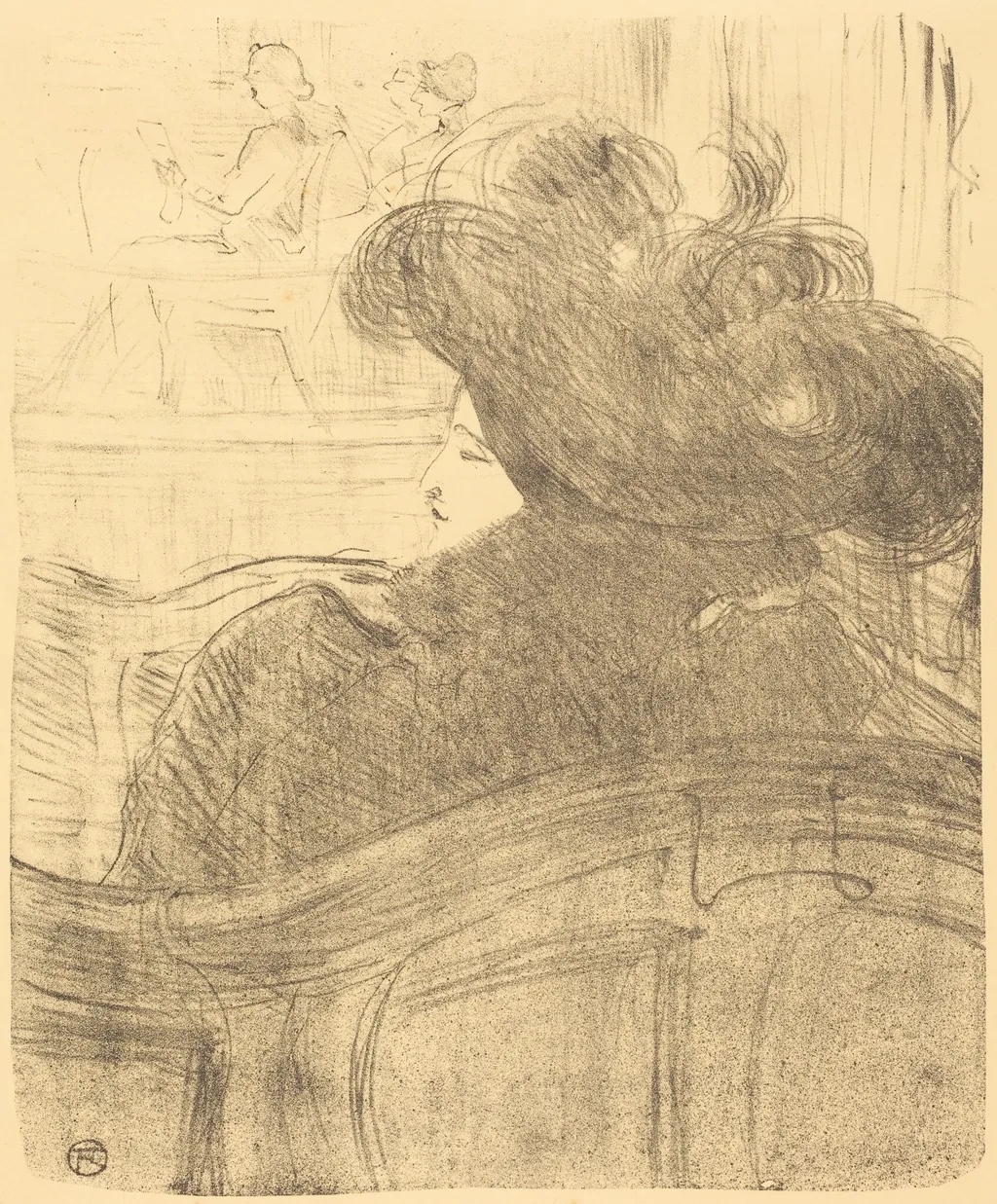 Cléo de Mérode, by Henri de Toulouse-Lautrec, ink, 1896