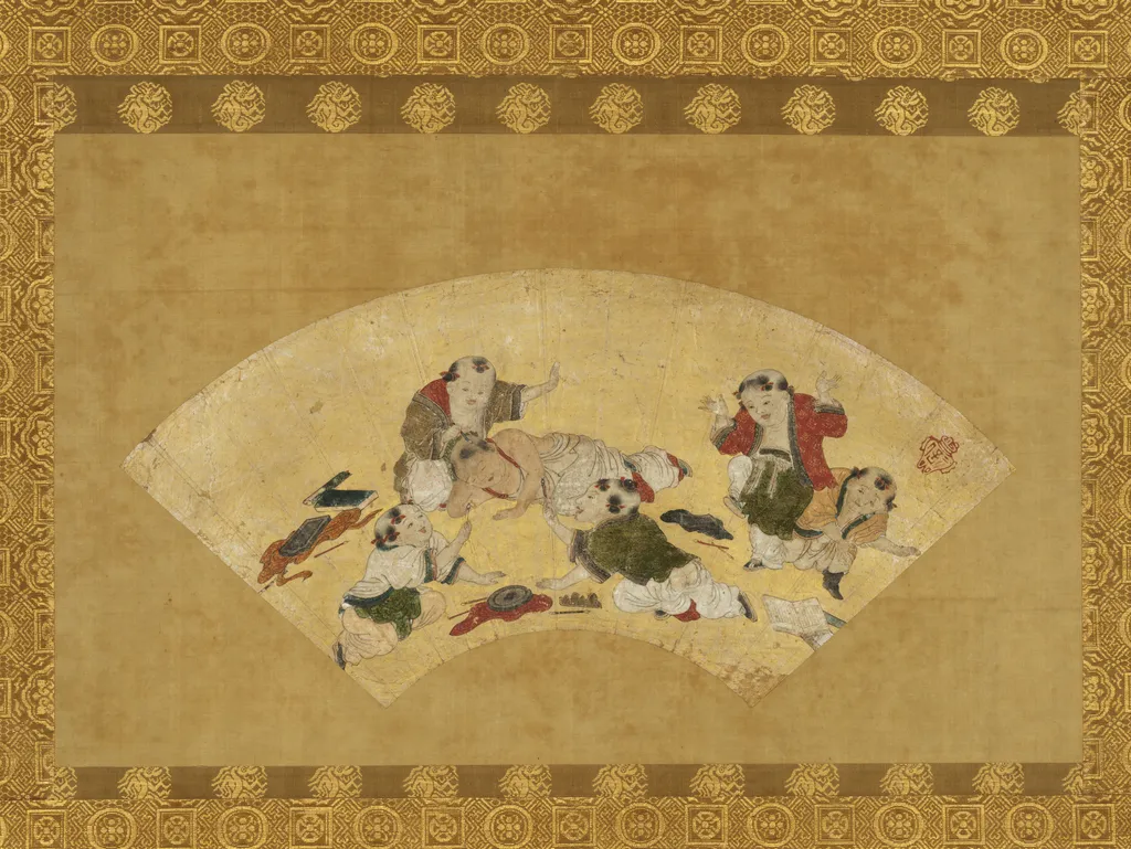 Chinese Boys at Play, by Kano Motonobu, unspecified, 1524